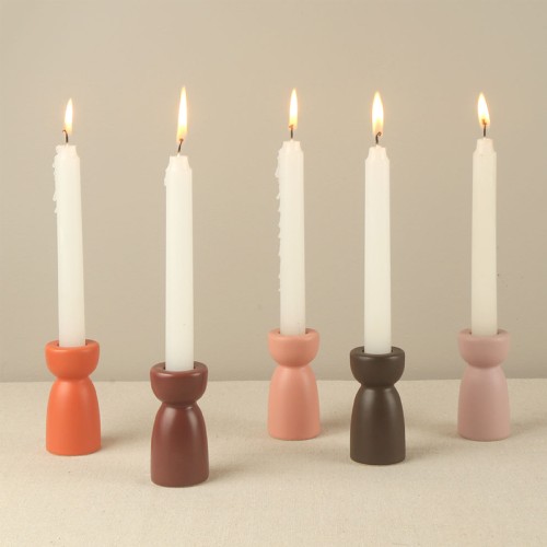 Modern Candlelight Dinner Home Decor Multi-Color Tapered Candle Stand Ceramic Taper Candle Holder Candlestick Holders
