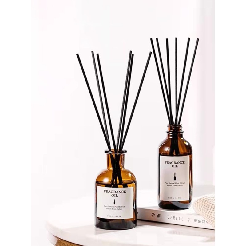 Wholesale Household Fragrance Bottle 125ml Dark Brown Clear Glass Empty Reed Diffuser Bottle Glass Diffuser Bottles 