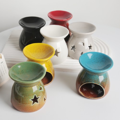 Mini Tealight Wax Warmer Ceramic Candle Essential Oil Burner Tealight Fragrance Warmer Aromatherapy Diffuser for Home Bedroom