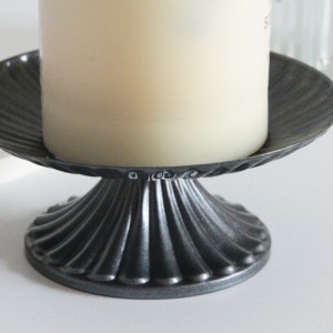 Black Decor Striped Candle Holder Metal Pillar Table Centerpiece Candelabra Candleholder Modern Candle Stand 