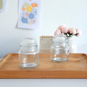 Small Mushroom Shape Food Storage Containers 100ML Sealable Glass Scented Candle Empty Jar Vessel With Lid for Making Candles 