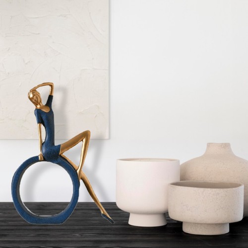 Bookshelf Decor Modern Abstract Girl Reading Figurines Statue Folk Ornament Resin Crafts for Gifts Home Decorations