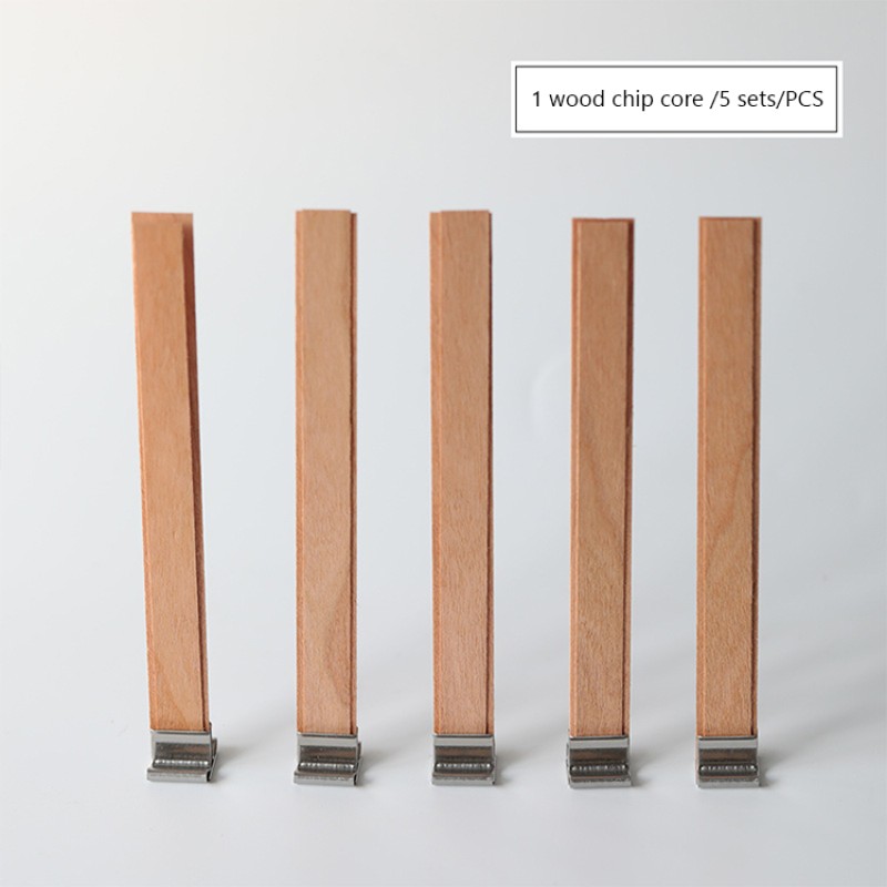 DIY Smokeless Core Handmade Double Layered Wood Wick for Candles Wooden Candle Wick 