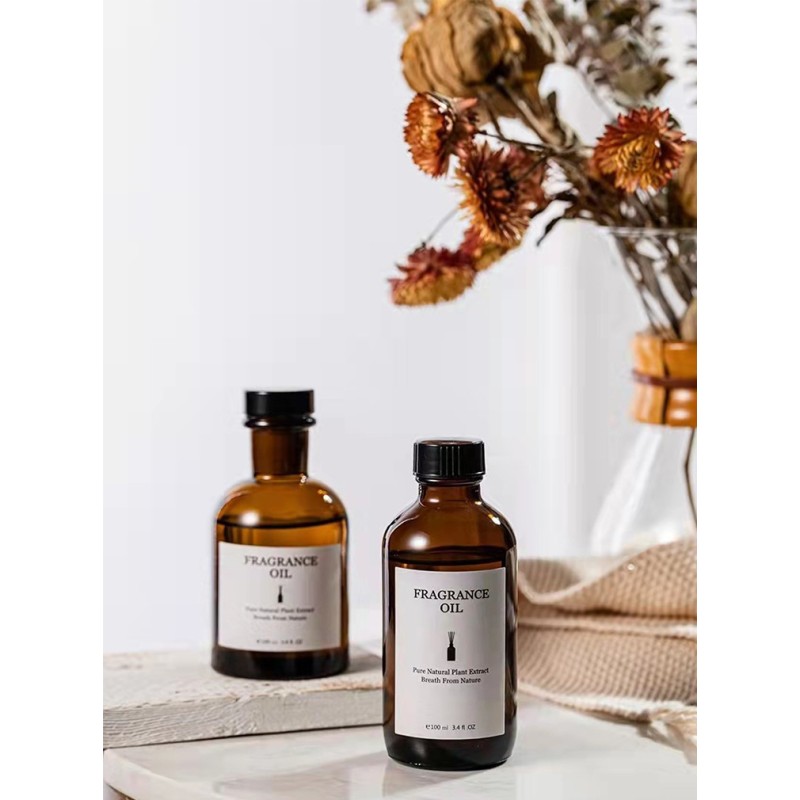 Wholesale Household Fragrance Bottle 125ml Dark Brown Clear Glass Empty Reed Diffuser Bottle Glass Diffuser Bottles 