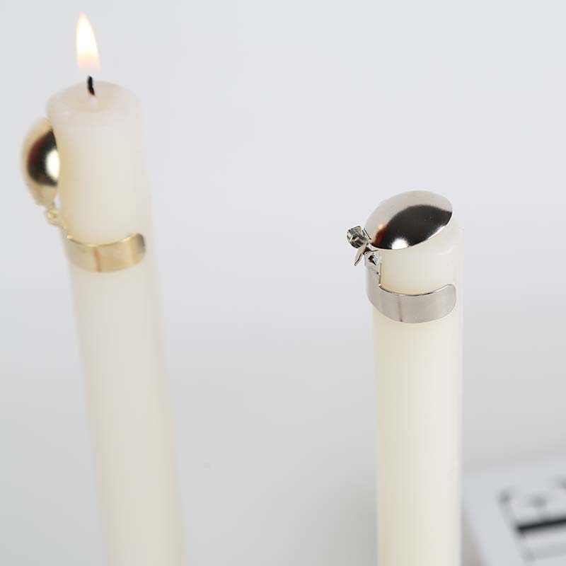 Adjustable Gold & Silver Automatic Candle Snuffer Stainless Steel Taper Extinguisher for 0.6-1 inch Diameter Candles 