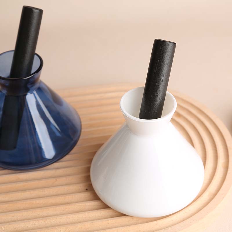Creative Blue Black 200ml Matte Surface Empty Clear Glass Aromatherapy Diffuser Bottles Fragrance Jars Scent Container 