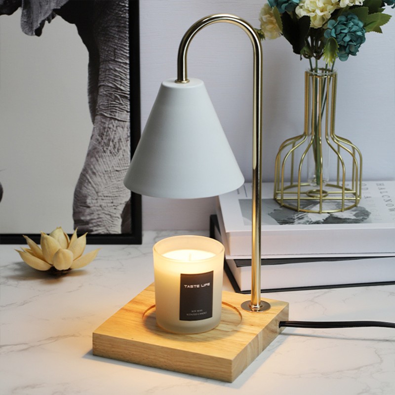 Wholesale Home Decor Wood Base Electric Candle Warmer Lamp Melt Wax Candle Warmer for Scented Candles 