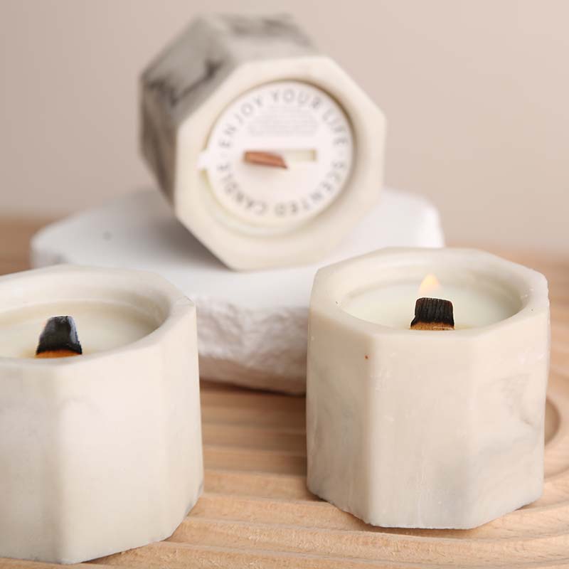 Wholesale Creative Gift Handmade Soy Wax Plaster Jar Essential Oil Aromatherapy Candles Aromatic Scented Candles 