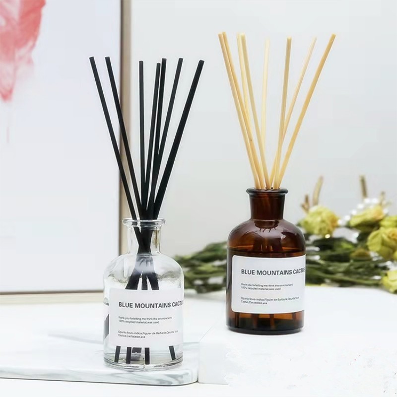 Wholesale Household Fragrance Bottle 125ml Dark Brown Clear Glass Empty Reed Diffuser Bottle Glass Diffuser Bottles 