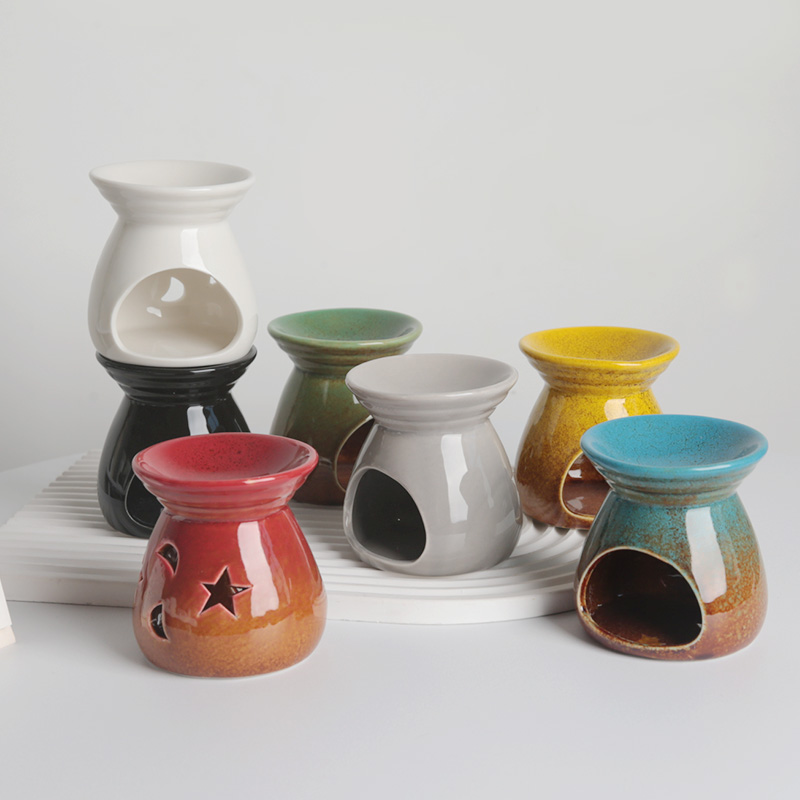 Mini Tealight Wax Warmer Ceramic Candle Essential Oil Burner Tealight Fragrance Warmer Aromatherapy Diffuser for Home Bedroom 