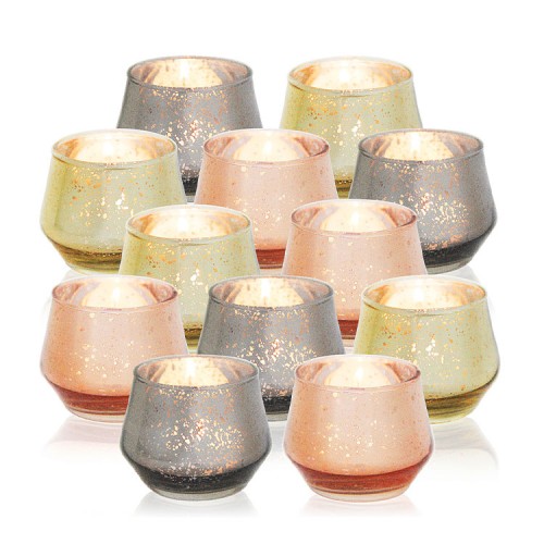 Electroplate Mercury  logo Wedding Candle Holders Table Decorations Luxury Glass Candle Jars