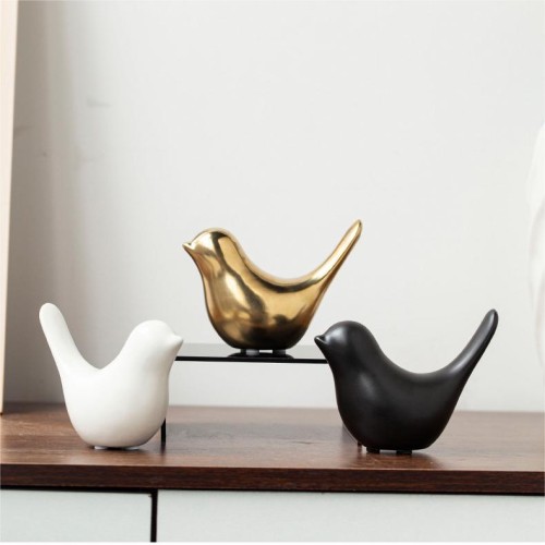 Home Decoration Small Birds Statues Decorative Ornaments Ceramic Sculptures for Living Room Bedroom Office Desktop Cabinets