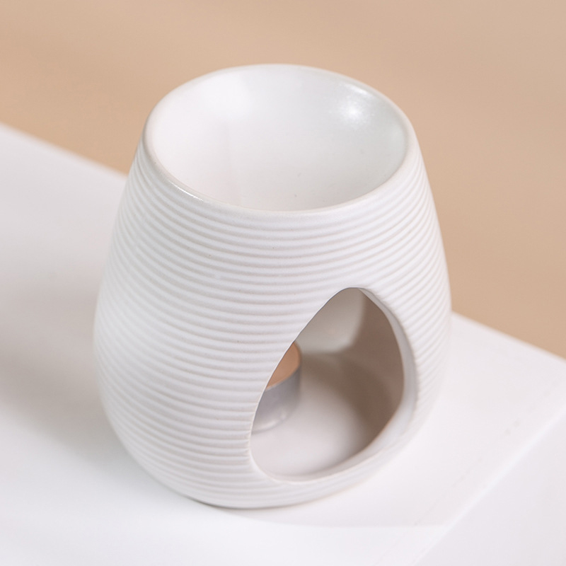 Home Decoration White Aromatherapy Aroma Candle Wax Warmer Tealight Candle Holder Ceramic Essential Oil Burner 