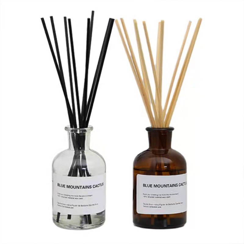 Wholesale Household Fragrance Bottle 125ml Dark Brown Clear Glass Empty Reed Diffuser Bottle Glass Diffuser Bottles 