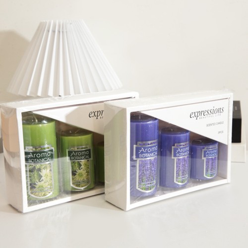 Wholesale Smokeless and Long Burning Decorative Candles Dinner Table Decor Smokeless Cylindrical Scented Pillar Candles Set