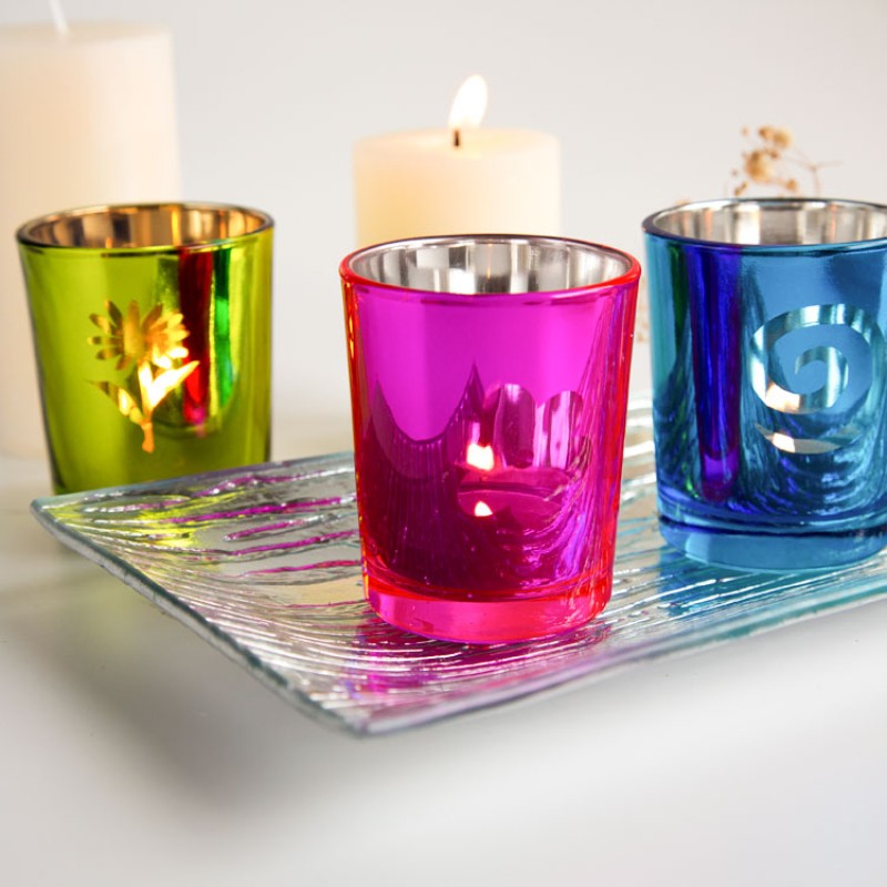  Hollow Out Decorating Candle Holders Candle Container Luxury Glass Candle Jars 