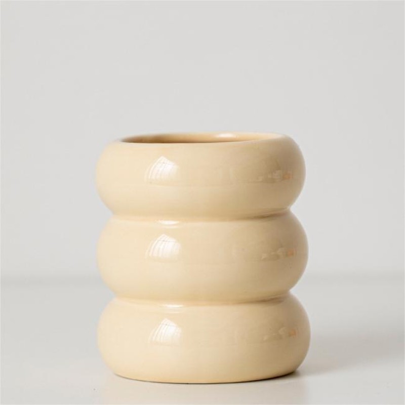 2023 New High Quality Home Decor Candlestick Empty Circle Ceramic Scented Candle Jar Candle Container Cup for Weddings Christmas 