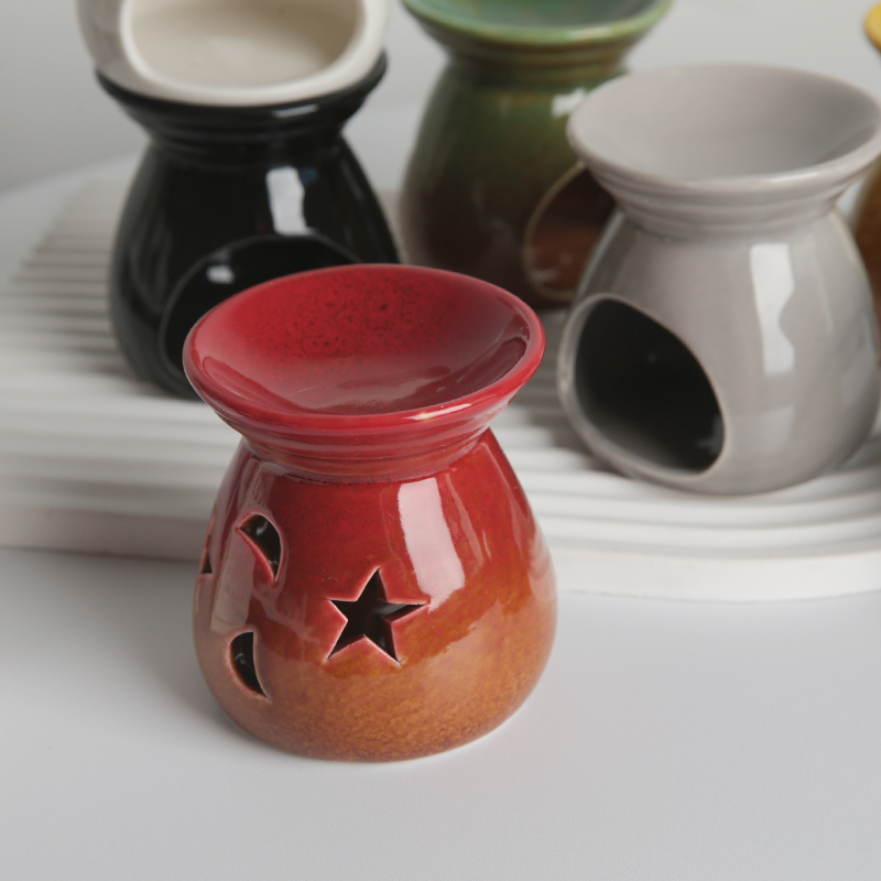 Mini Tealight Wax Warmer Ceramic Candle Essential Oil Burner Tealight Fragrance Warmer Aromatherapy Diffuser for Home Bedroom 