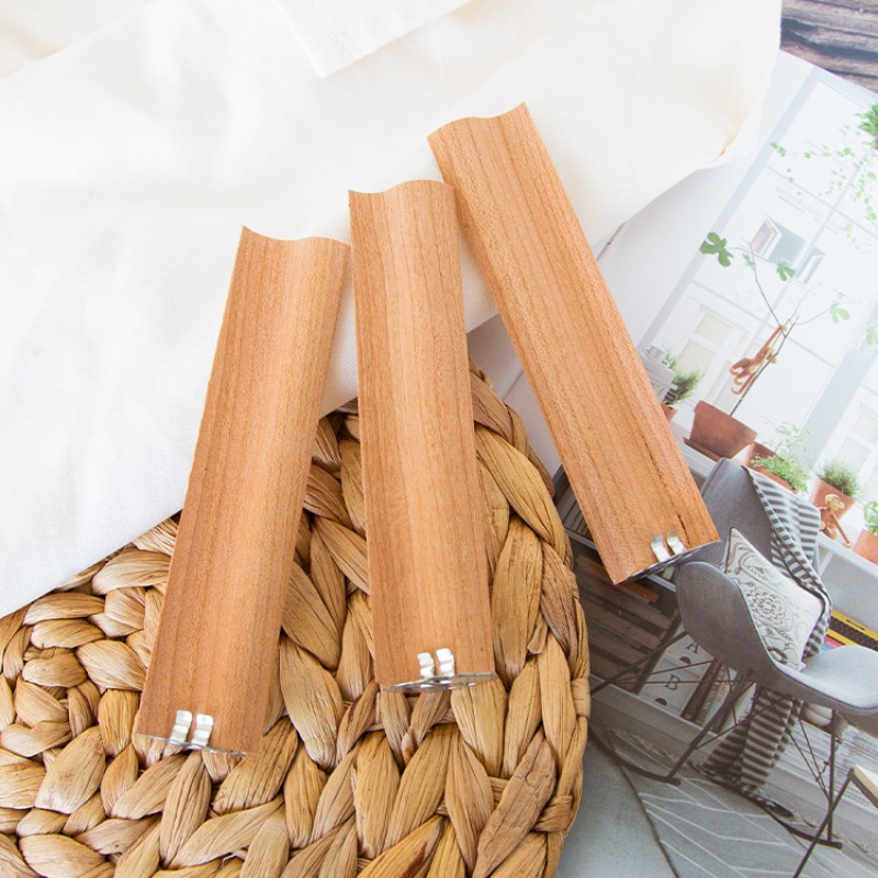 Smokeless Crackling Wood Wicks with Iron Stand Natural Wicks for DIY Candles Making Wooden Candle Wicks with Clips 