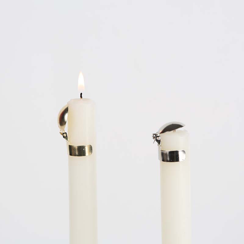 Adjustable Gold & Silver Automatic Candle Snuffer Stainless Steel Taper Extinguisher for 0.6-1 inch Diameter Candles 