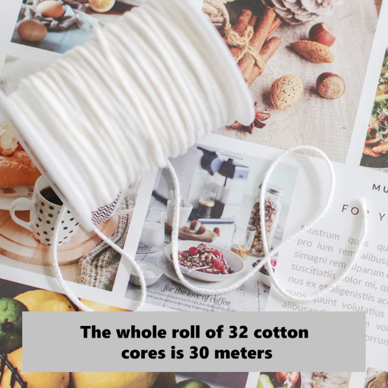 Wholesale Organic Cotton Wick Holder with Long Color Cotton Wire Core for Candles Fragrance Accessories 