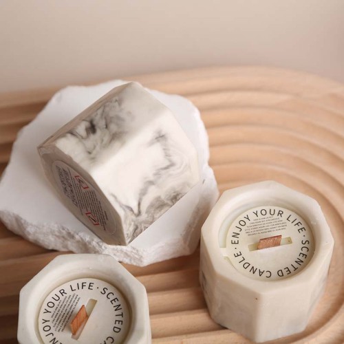 Wholesale Creative Gift Handmade Soy Wax Plaster Jar Essential Oil Aromatherapy Candles Aromatic Scented Candles