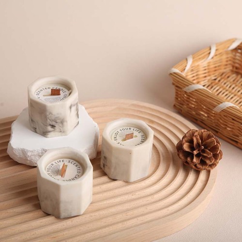 Wholesale Creative Gift Handmade Soy Wax Plaster Jar Essential Oil Aromatherapy Candles Aromatic Scented Candles
