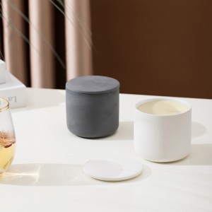 Creative Home Decoration Luxury Matte 14oz Empty Nordic Ceramic Candle Jar Candle Container 