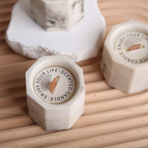 Wholesale Creative Gift Handmade Soy Wax Plaster Jar Essential Oil Aromatherapy Candles Aromatic Scented Candles