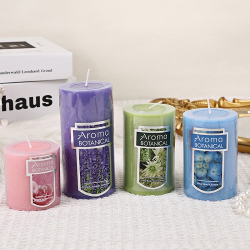 Wholesale Smokeless and Long Burning Decorative Candles Dinner Table Decor Smokeless Cylindrical Scented Pillar Candles Set