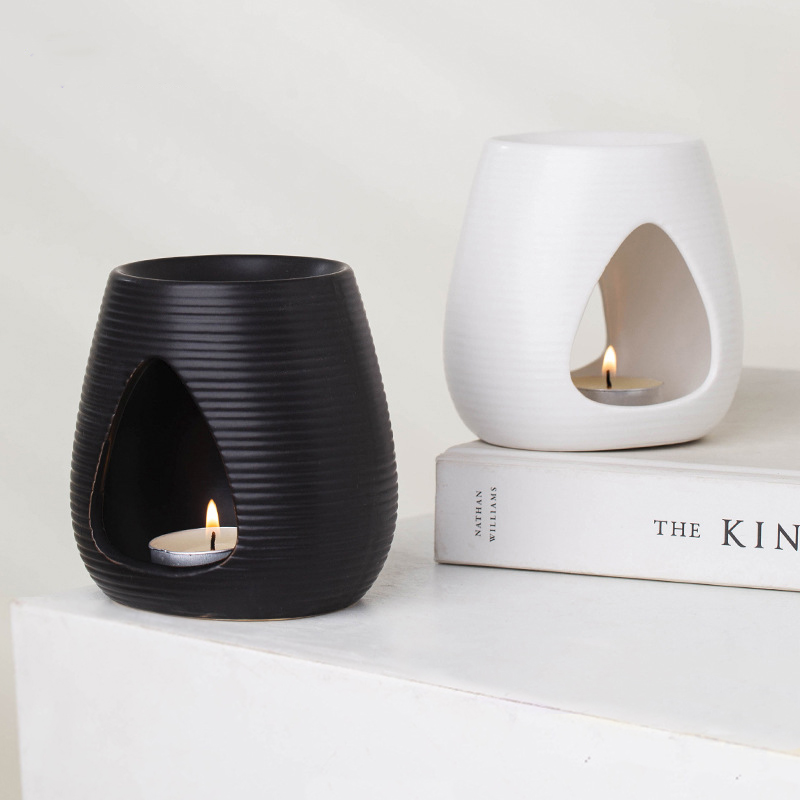 Home Decoration White Aromatherapy Aroma Candle Wax Warmer Tealight Candle Holder Ceramic Essential Oil Burner 