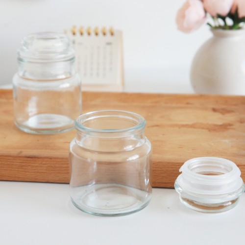 Small Mushroom Shape Food Storage Containers 100ML Sealable Glass Scented Candle Empty Jar Vessel With Lid for Making Candles