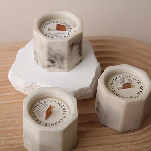 Wholesale Creative Gift Handmade Soy Wax Plaster Jar Essential Oil Aromatherapy Candles Aromatic Scented Candles