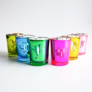  Hollow Out Decorating Candle Holders Candle Container Luxury Glass Candle Jars 
