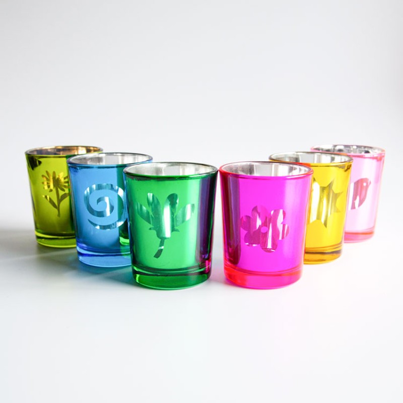  Hollow Out Decorating Candle Holders Candle Container Luxury Glass Candle Jars 