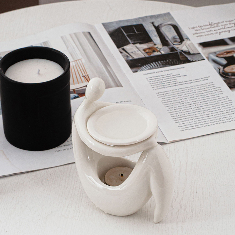 Creative Body Shaped Aroma Candle Warmer Scented Wax Diffuser Ceramic Essential Oil Burner Tea Light Candle Warmer 