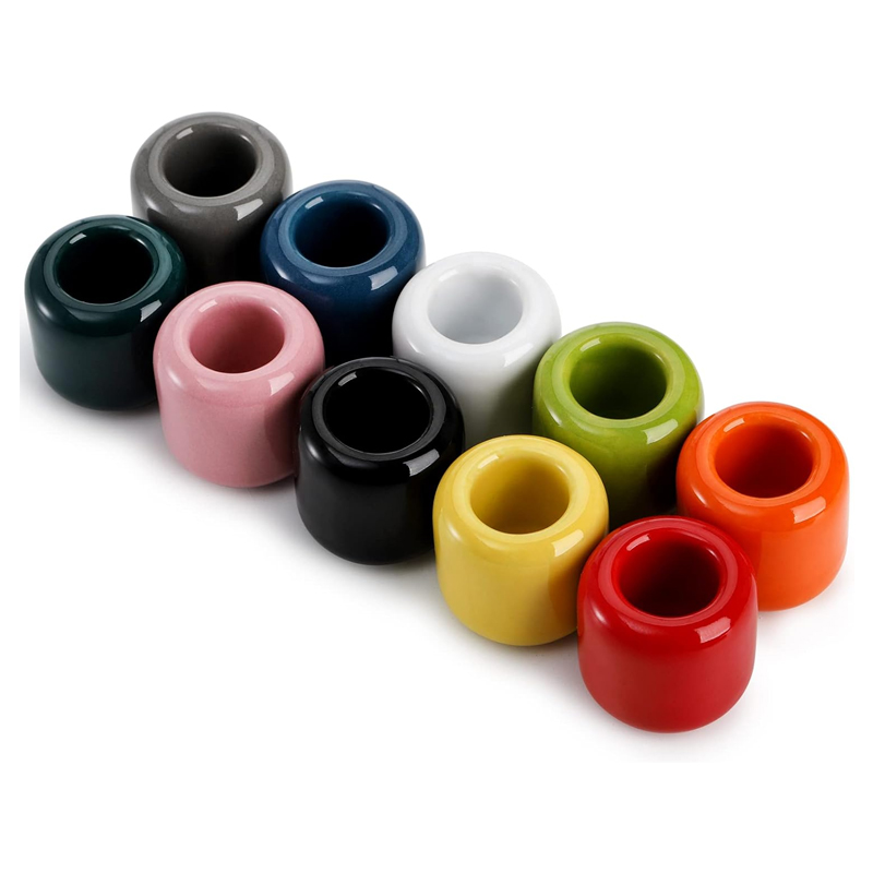 10Pcs Home Decoration Mini Colorful Ritual Ceramic Chime Candle Holder Set for Spell Casting Altar Vigil
