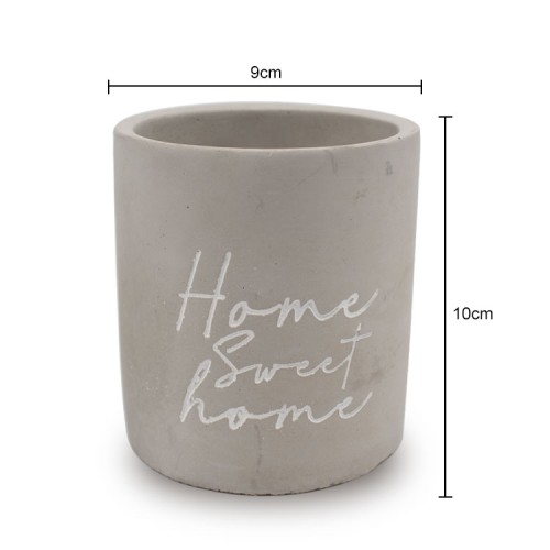 Hot Sale Empty Gray Candle Holder Gloway  Label Concrete Candle Jar for Scented Candle