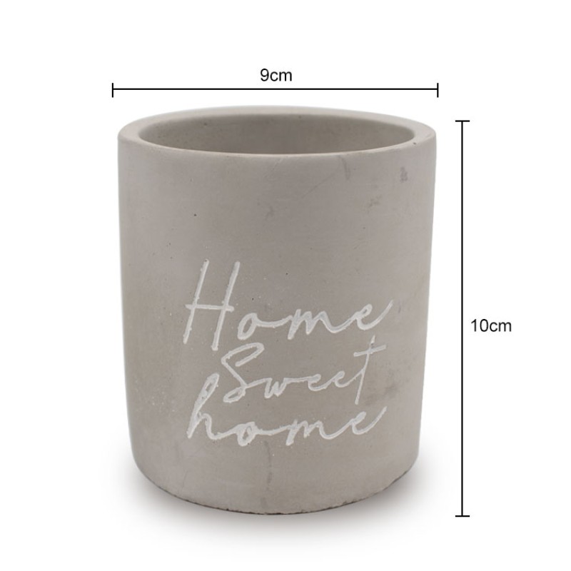 Hot Sale Empty Gray Candle Holder Gloway  Label Concrete Candle Jar for Scented Candle 