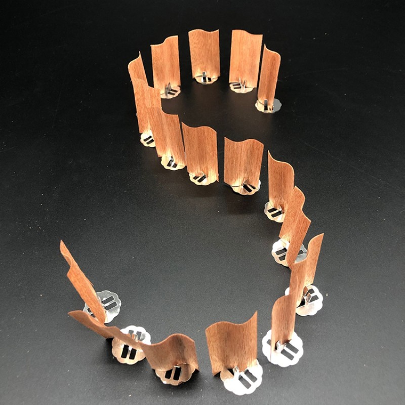 S-Type Handmade Wood Wick Clips with Holder Eco-Friendly Smokeless Core for Candles & Fragrance Accessories