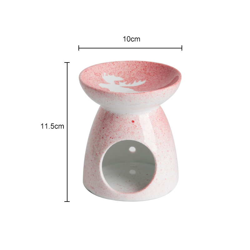 Colored Drawing Ceramic Tealight Candle Holder Burner Essential Oil Candle Wax Warmer Aromatherapy Aroma Ceramic Oil Diffuser 