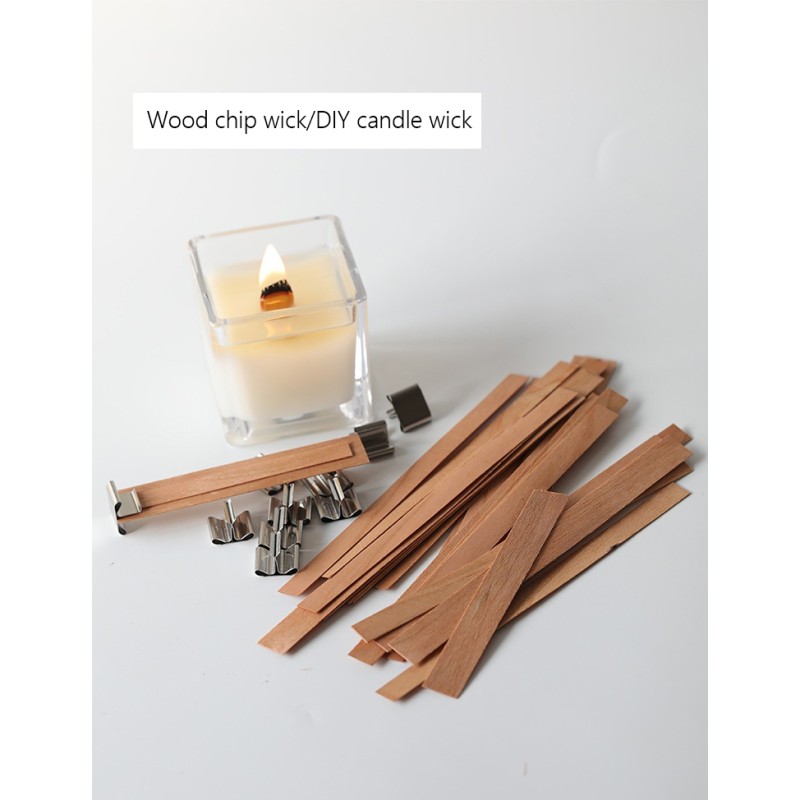 DIY Smokeless Core Handmade Double Layered Wood Wick for Candles Wooden Candle Wick 