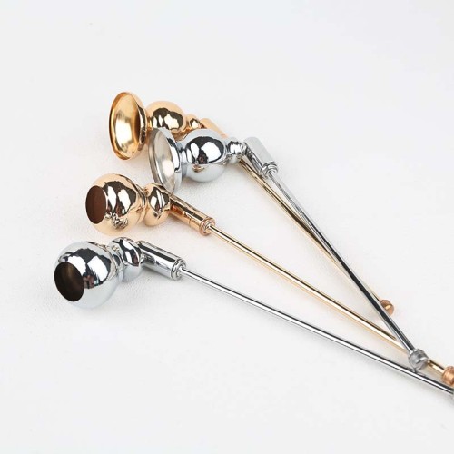Creative Gold & Silver Bell Gourd Shaped Candle Snuffer Metal Wick with Long Handle Elegant Candle Accessories Tool