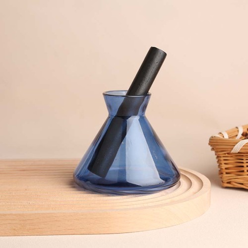 Creative Blue Black 200ml Matte Surface Empty Clear Glass Aromatherapy Diffuser Bottles Fragrance Jars Scent Container