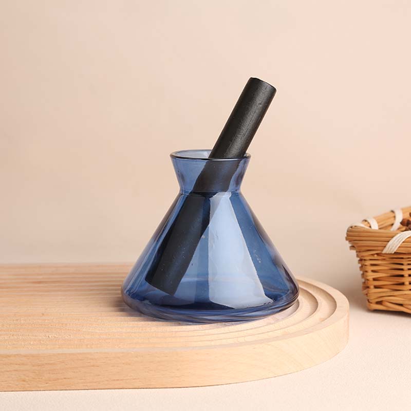 Creative Blue Black 200ml Matte Surface Empty Clear Glass Aromatherapy Diffuser Bottles Fragrance Jars Scent Container 