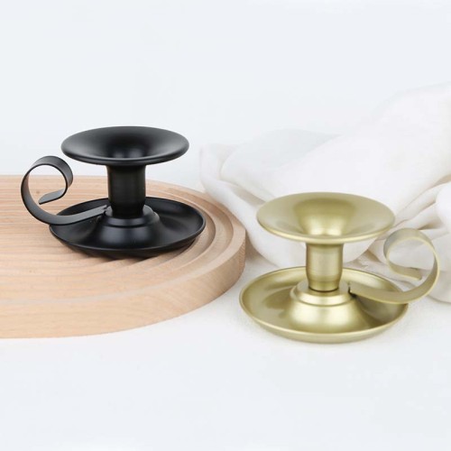 Black Gold Iron Candlestick Taper Candle Holder Creative Metal Plating Candle Stand for Table Wedding Decoration