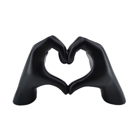 Nordic Resin Love Heart Hands Statue Shelf Decor Sculptures Home Decoration Gold Home Decor Ornament for Shelves