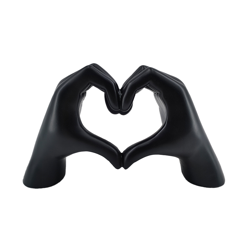 Nordic Resin Love Heart Hands Statue Shelf Decor Sculptures Home Decoration Gold Home Decor Ornament for Shelves 