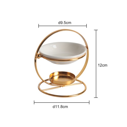 Custom Package Metal Scented Diffuser Wax Melt Fragrance Oil Burner Warmer Essential Oil Burner Set for Home Decoration