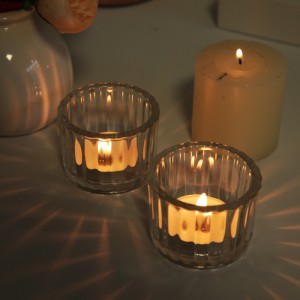 Custom Color Small Votive Candle Holder Clear Glass Tealight Candle Holder for Wedding Party Table Centerpieces Decor 